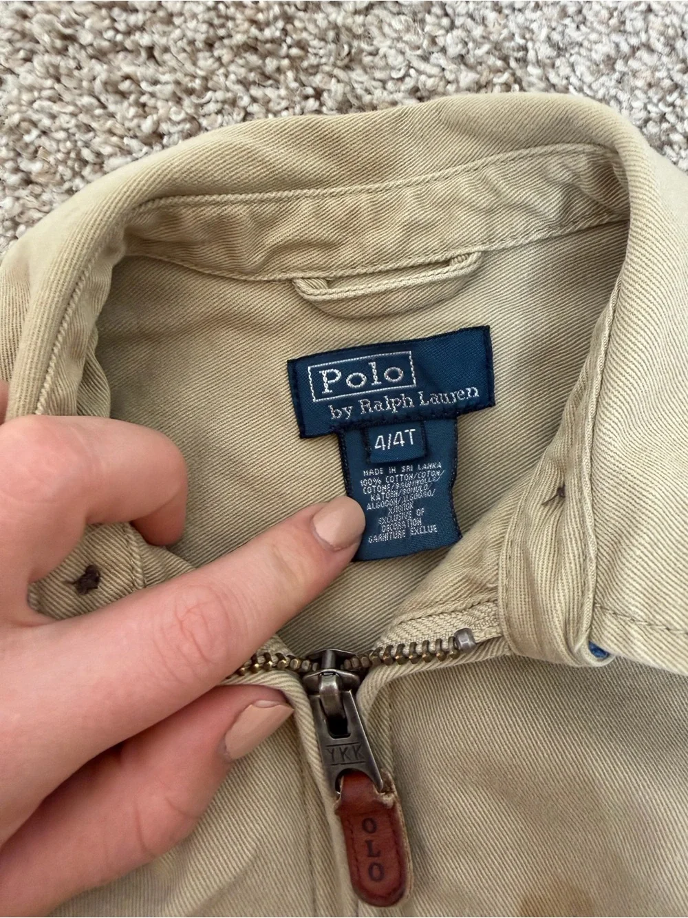 Polo Ralph Lauren has visible